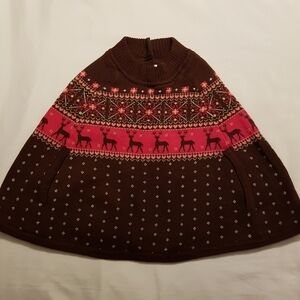 Gymboree girls size 2T Tyrolean Lure Line poncho cape